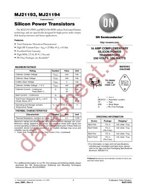 MJ21193 datasheet  